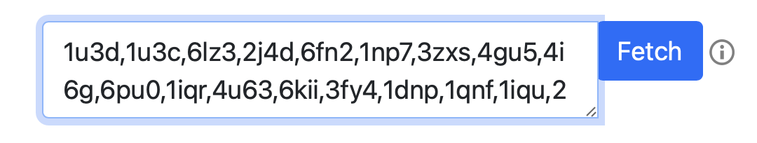 Enter PDB IDs to fetch a file from PDB database